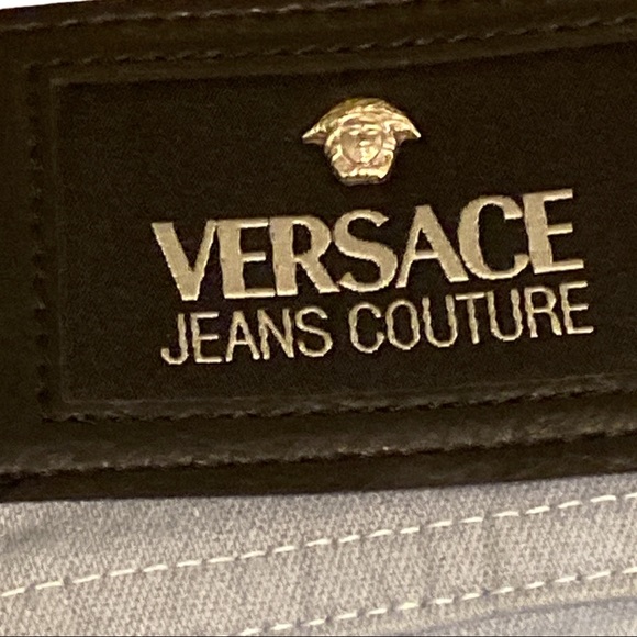 EUC Versace Vintage Gray Straight Leg Jeans - Picture 6 of 7